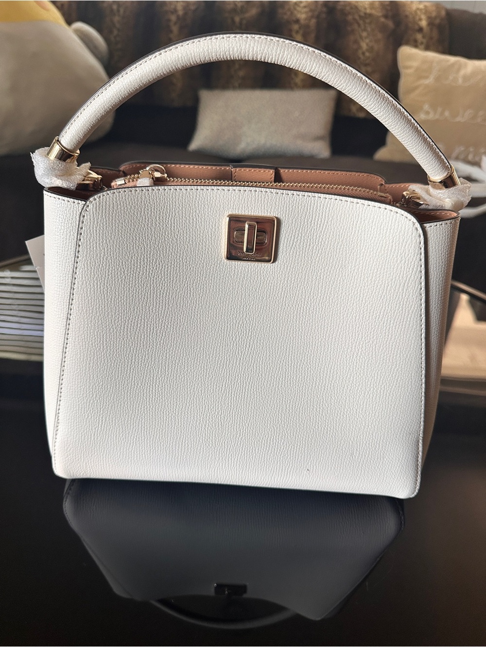 Kate Spade Women’s White Top-Handle Satchel Bag